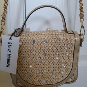 Steve Madden Tan and Gold Mini Bag